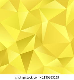 Abstract Gold Geometric Background with Triangles. Vector Bright Yellow Illustration with Gradient.