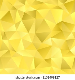 Abstract Gold Geometric Background with Triangles. Vector Bright Yellow Illustration with Gradient.