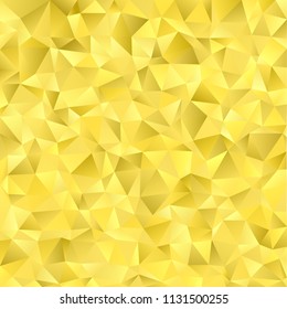 Abstract Gold Geometric Background with Triangles. Vector Bright Yellow Illustration with Gradient.