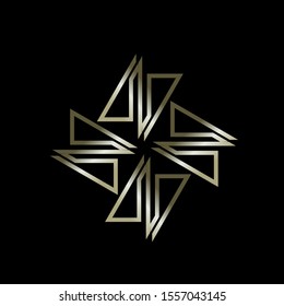 Abstract gold geometric free vector