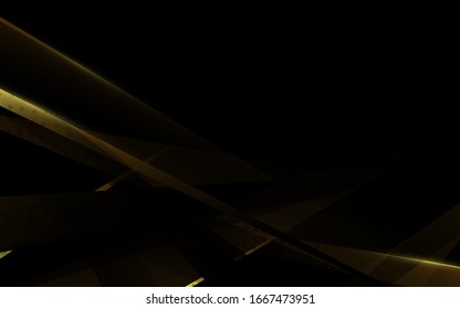 Abstract gold geometric with hi-tech futuristic concept background