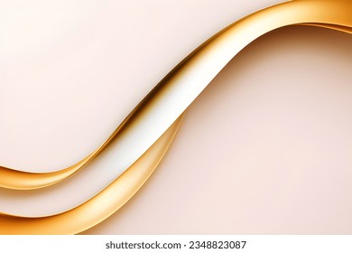 Abstrakter geometrischer Golden. Einzeln auf weißem Hintergrund. Vektorgrafik.
