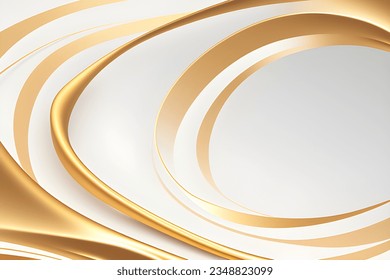 Abstract gold geometric. Isolate on white background. Vector illustration.