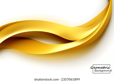 Abstract gold geometric. Isolate on white background. Vector illustration.