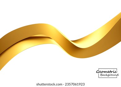 Resumen geométrico de oro. Aislar sobre fondo blanco. Ilustración vectorial.