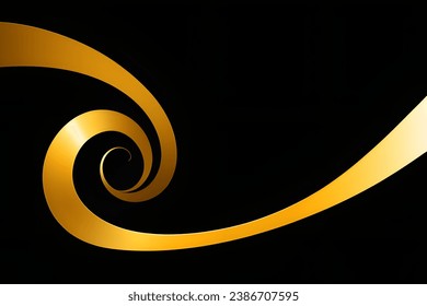 Abstract gold geometric. Isolated on black background. Vector illustration.