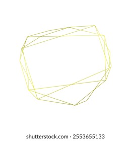 abstract gold geometric line frame