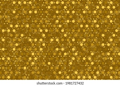 Abstract gold geometric seamless pattern design modern. Luxury background with golden circle overlapping 
