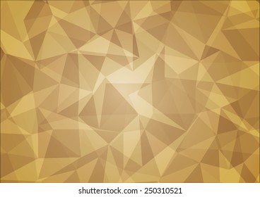 Abstract gold geometrical background - Vector