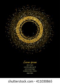 Abstract gold glitter background.