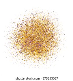 Abstract gold glitter background.  Bright sparkles for card.