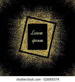 Abstract gold glitter background. Bright sparkles for holiday vector card.