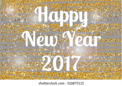 Abstract gold glitter background. Bright sparkles for holiday vector card.