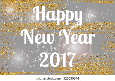 Abstract gold glitter background. Bright sparkles for holiday vector card.