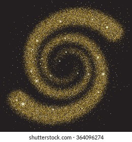 Abstract gold glitter background for the card, invitation, brochure, banner, web design.