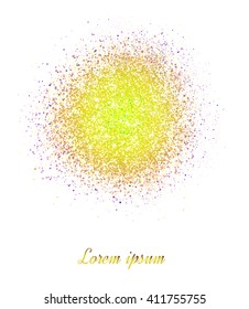 Abstract gold glitter background. Gold background for card.