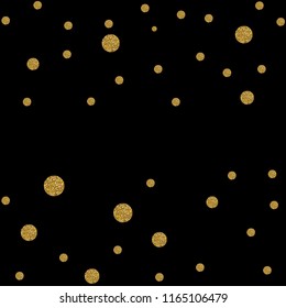 Black Gold Background Shiny Glitter Dots Stock Vector (Royalty Free ...