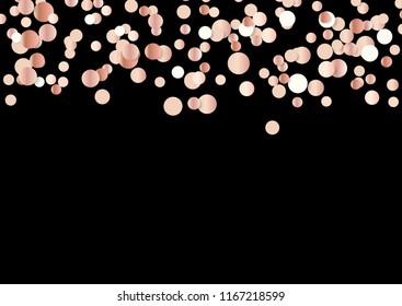 Abstract gold glitter background with polka dot confetti. Vector illustration EPS10