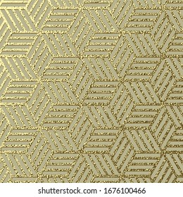 Abstract gold glitter geometric vector background. Trendy modern and stylish minimal design for poster, cover, card, broshure, banner. Cool pattern.