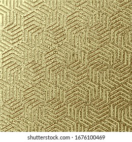 Fondo vectorial geométrico abstracto de brillo dorado. Diseño moderno y minimalista de diseño moderno para carteles, portadas, tarjetas, folletos, banner. Buen patrón.