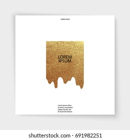 Abstract gold glitter geometric vector background. Trendy modern and stylish minimal design for poster, cover, card, brochure, banner. Cool pattern.