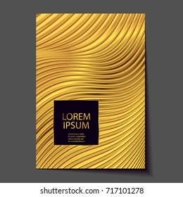 Abstract gold glitter geometric vector background. Golden trendy modern and stylish minimal design for poster, cover, card, brochure, banner. Cool pattern.