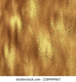 Abstract Gold Glitter Grain Pattern. Copper Glossy Noise Background. Metallic Tile Trendy Texture. Bronze Yellow Metal. Luxury Sparkling Golden Foil Wallpaper. Vector Background