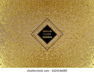 Abstract gold glitter grunge vector background. Golden trendy modern and stylish minimal design for poster, cover, card, brochure, banner. Cool pattern.