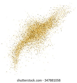 Abstract gold glitter splatter background for the card, invitation, brochure, banner, web design.