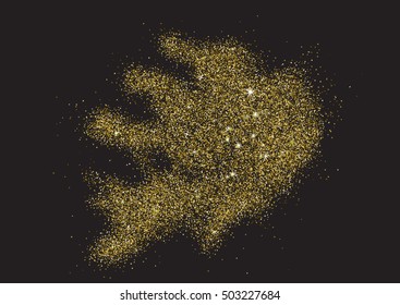 Abstract gold glitter splatter background for the card, invitation, brochure, banner, web design.