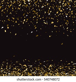 Abstract gold glitter splatter background for the card, invitation, brochure, banner, web design.