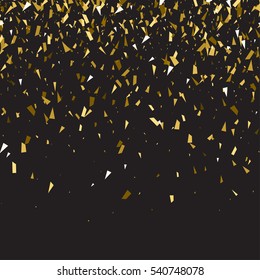 Abstract gold glitter splatter background for the card, invitation, brochure, banner, web design.