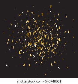 Abstract gold glitter splatter background for the card, invitation, brochure, banner, web design.