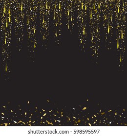 Abstract gold glitter splatter background for the card, invitation, brochure, banner, web design.