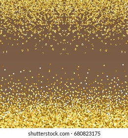 Abstract gold glitter splatter background for the card, invitation, brochure, banner, web design.