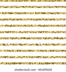 Abstract gold glitter striped background. sparkles and white stripes.