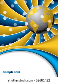 Abstract gold globe brochure