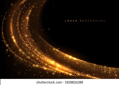 Fondo del efecto de brillo del oro abstracto