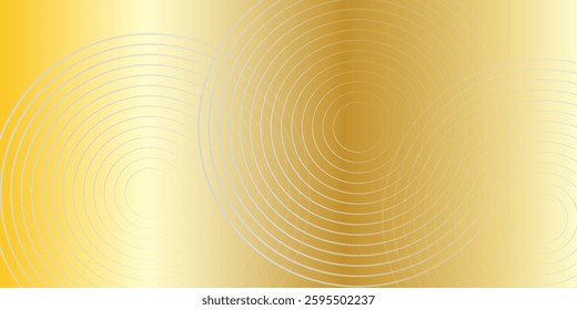 Abstract gold glowing geometric lines on gray background. Futuristic technology concept. Suit for cover, banner, brochure. vector