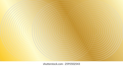 Abstract gold glowing geometric lines on gray background. Futuristic technology concept. Suit for cover, banner, brochure. vector