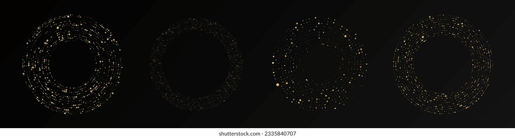 Set Circle patterns gold