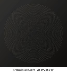 Abstract gold glowing halftone dotted background. Gold glitter pattern in circle form. Circle halftone dots. Vector illustration
