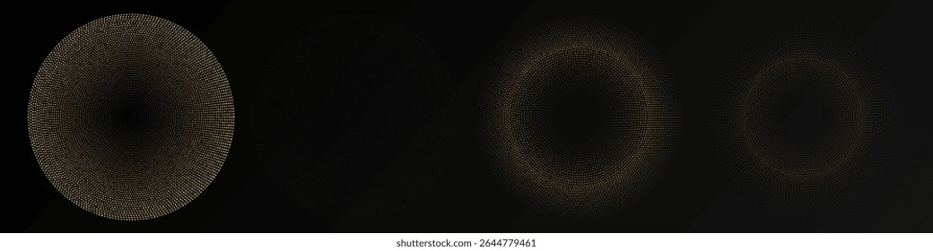 glowing Circle four halftone