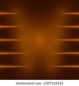 Abstract gold glowing line with light effect on dark background, vector illustration.