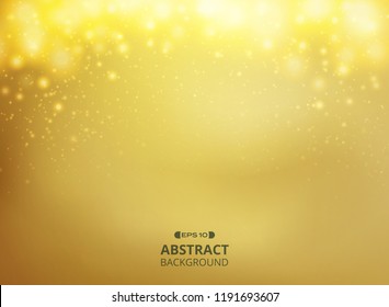 Resumen de fondo de gradiente dorado con decoración de brillantes dorados, vectoriales10