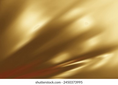 Abstract gold gradient background. Minimalistic subtle wavy golden silk texture. 3D vector illustration.