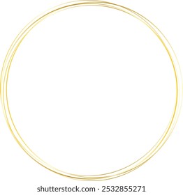 abstract gold gradient circle frame art can be used background.