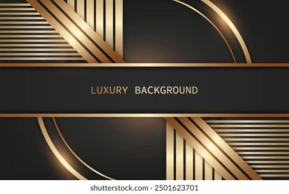 Abstract gold gradient luxury background vector design