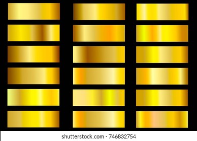 abstract gold gradient set of template vector for presentation background