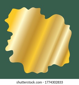 An abstract gold gradient splatter shape background image.